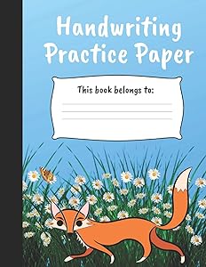 Handwriting Practice Paper: Blank dotted practice sheets for levels Pre-K to 3rd grade by Cute Animals Handwriting Paper
