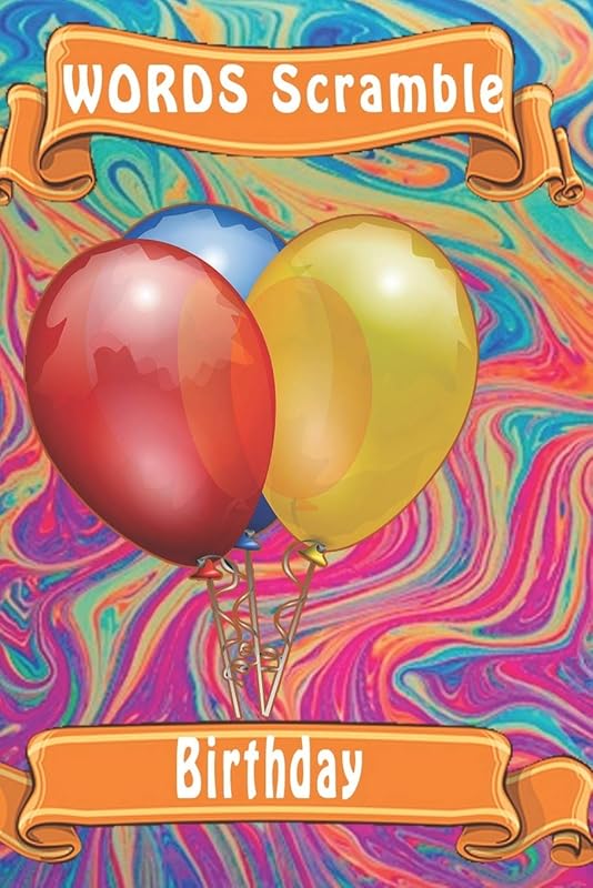 word scramble Birthday: Word scramble game is one of the fun word search games for kids to play at your next cool kids party by woopsnotes Publishing