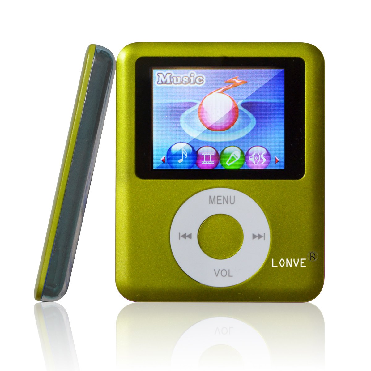 

Lonve Green 8GB MP4/MP3 Player 1.8'' Screen (3TH Gen) MP4 Music/Audio/Media Player with FM Radio