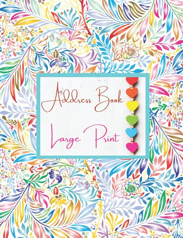 Address Book With Alphabetical Tabs: Large Print Address Book for Women & Seniors to Record Phone Numbers, Addresses, Emails, Birthdays and Notes (8.5 x 11 inches) 108 pages by m micha