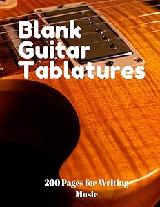 Blank Guitar Tablatures: 200 Pages of Guitar Tabs with Six 6-line Staves and 7 blank Chord diagrams per page. Write Your Own Music. Music Composition ... Music Journal, Blank Guitar Tabs) by J Fender Publishing