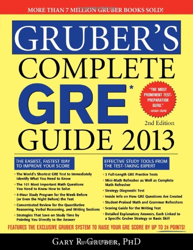 Gruber's Complete GRE Guide 2013, 2E by Gary Gruber