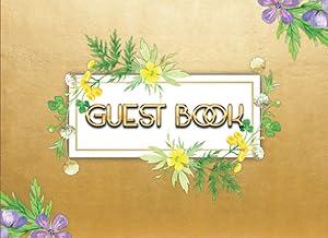 Guest Book: Wedding Guest Book with Floral Cover Design