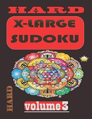 Hard X Large Sudoku-Volume 3 (sudoku puzzles book for adults with solutions)
