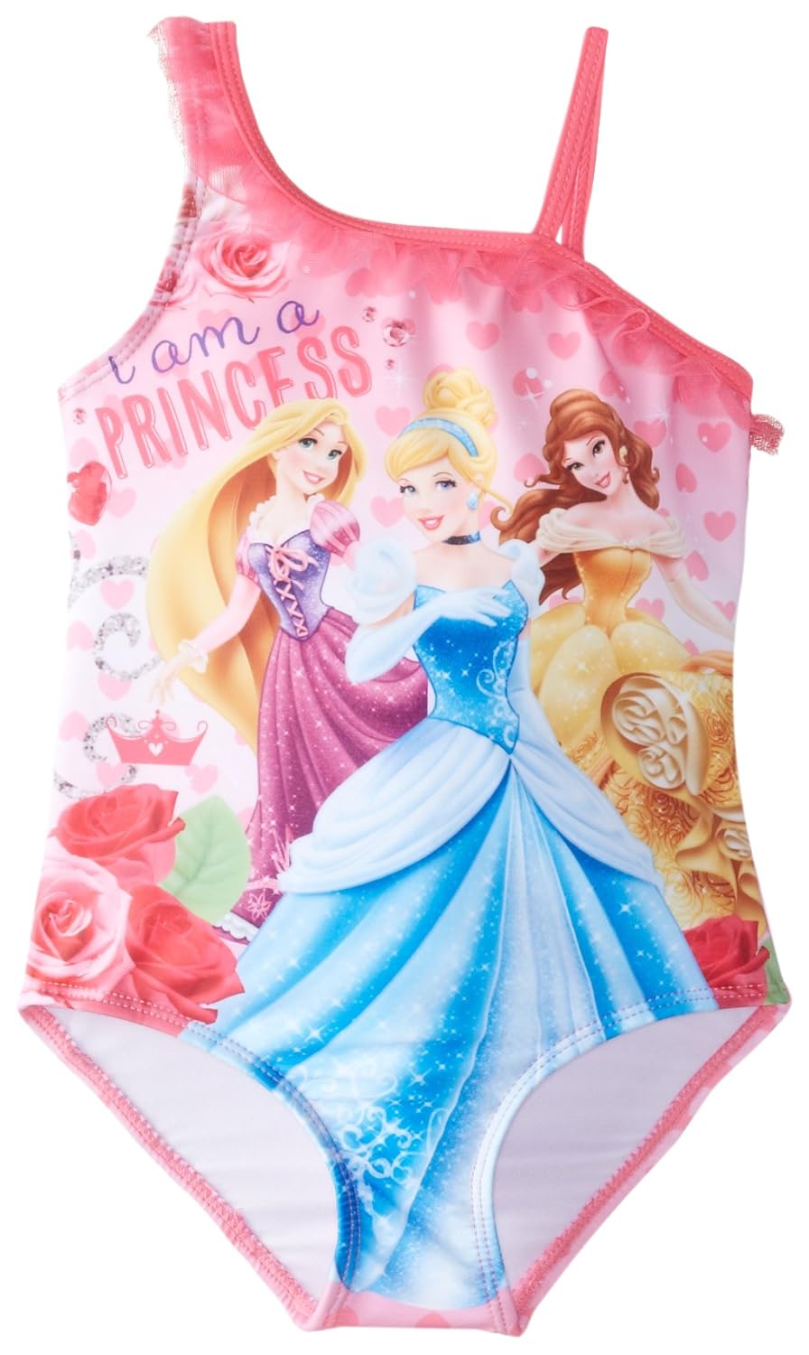 

Disney Little Girls' Toddler Princess One Shoulder Swimsuit