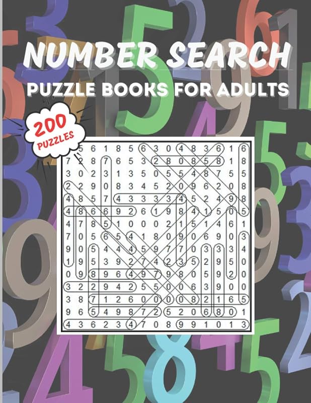 Number Search Puzzle Book for Adults: 200 Puzzlebook with Number Find Puzzles for Seniors, Adults and all other Puzzle Fans by DA GABB AD