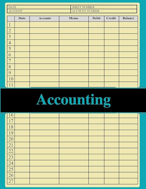 ACCOUNTING: accounting book ,idealy sized :8.5x11 ,120 pages ,6 columns and 28 ligne. by Accounting Books