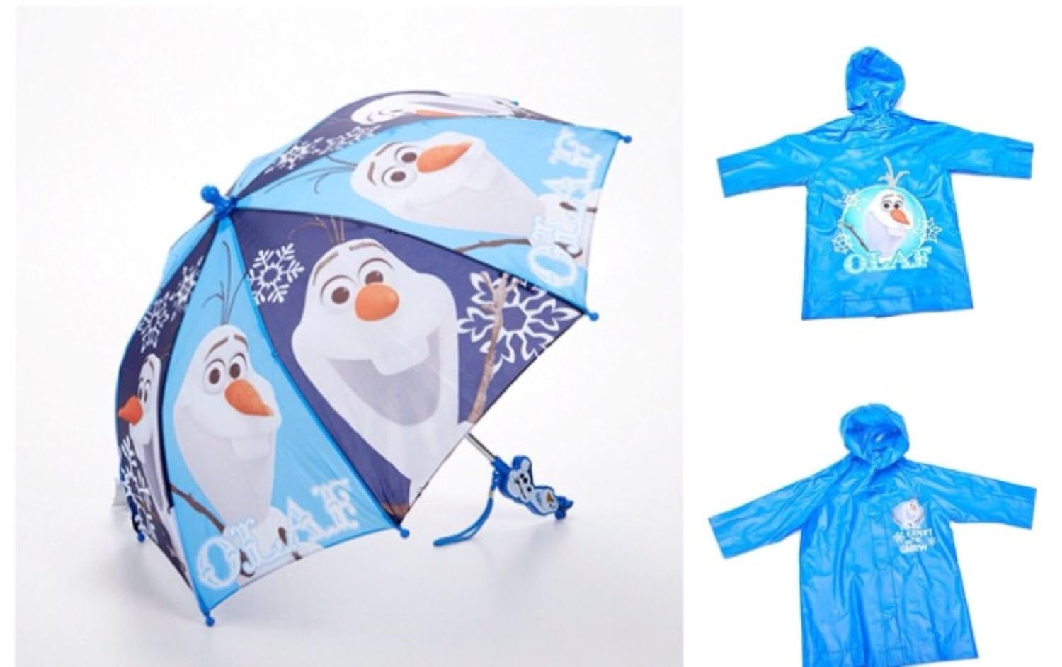 

Disney Frozen Olaf Childrens 2 Piece Umbrella Rain Poncho Set - Large 6/7