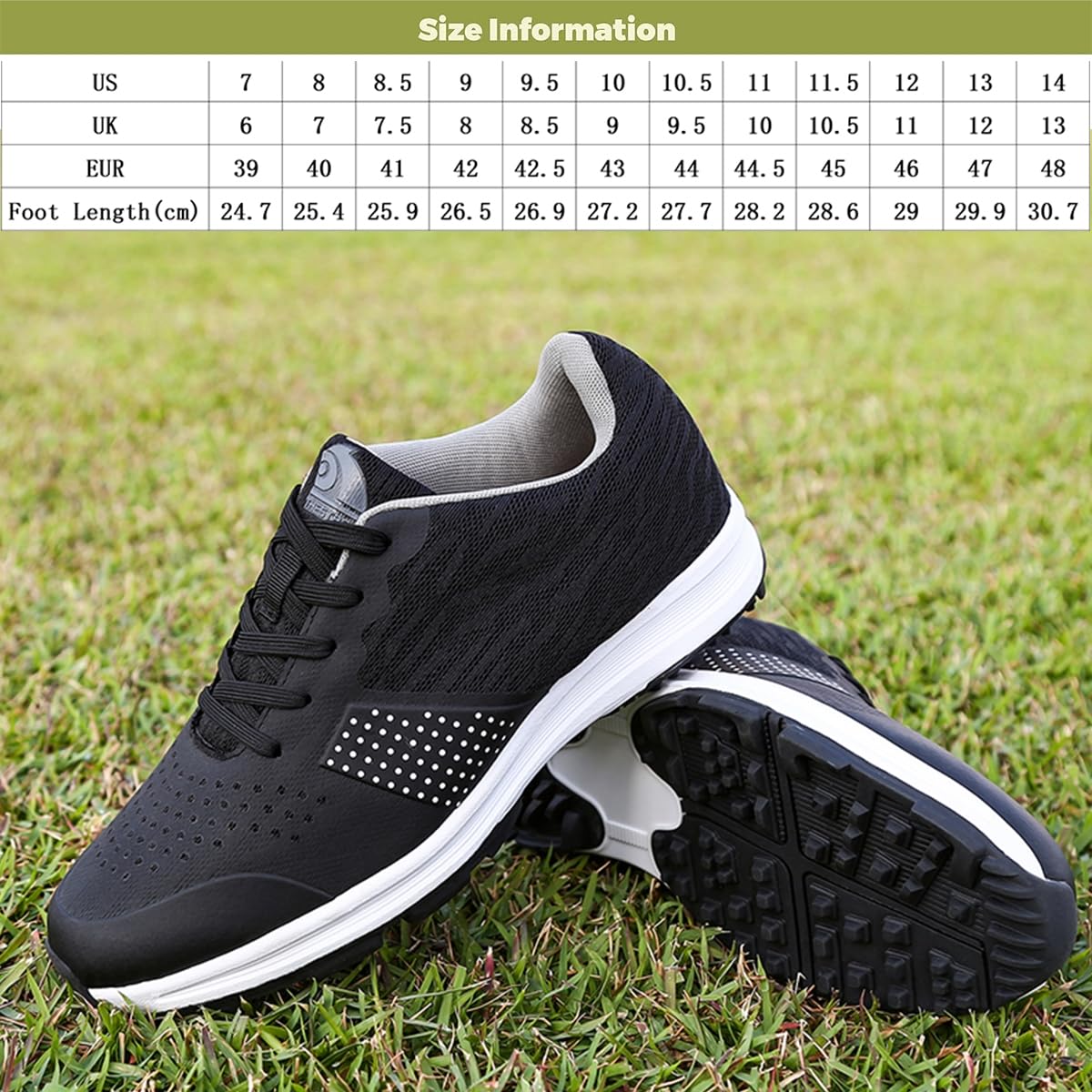 Men's Golf Shoes Waterproof, Spikeless Comfortable Outdoor Golf Sport Shoes Professional With Arch Support_vogvips.com