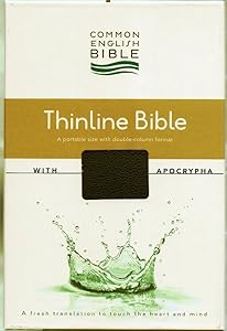 CEB Common English Thinline Bible with Apocrypha DecoTone Black
