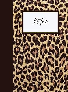 Leopard Print Note Book,: 200 Ruled Pages, Gift for Mom, Co-work, by Parker Printables
