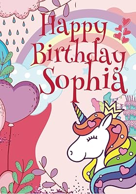 Happy Birthday Sophia: Large Birthday Cool Coloring Book For Girls, Baby, Children, Kids, Teens Ages 8-12,9-11,8-10,9-12,9-14 Year Old, Perfect Best ... Doodling, Sketching, Notes (Girl 8-13 age)