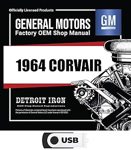 1964 Corvair Shop Manuals, Sales Data & Parts Book on USB