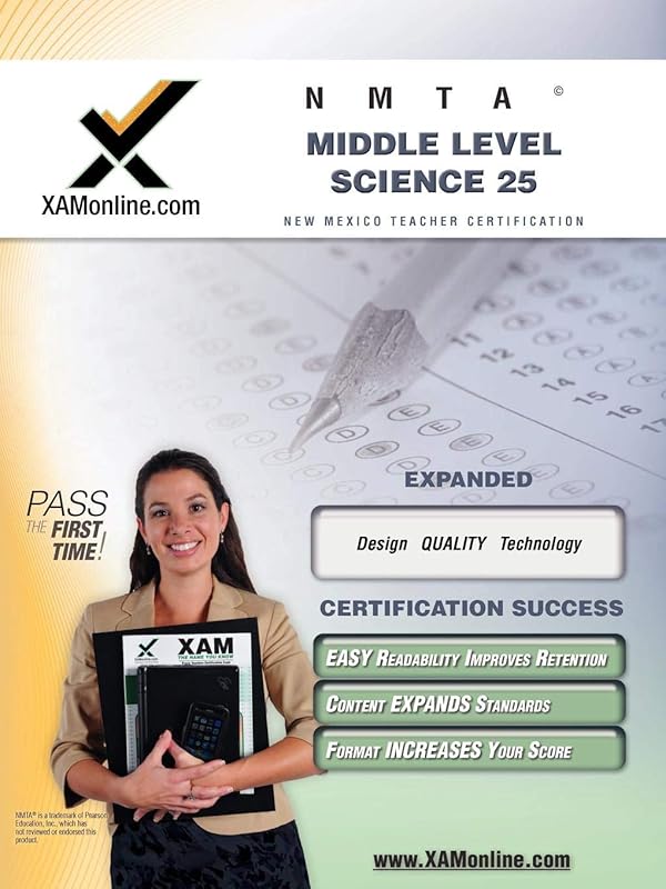 NMTA Middle Level Science 25 Teacher Certification Test Prep Study Guide (XAM NMTA) by Sharon Wynne