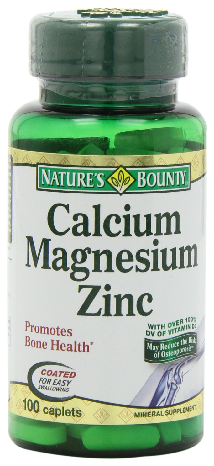 natures bounty calcium-magnesium-zinc caplets, 100-count