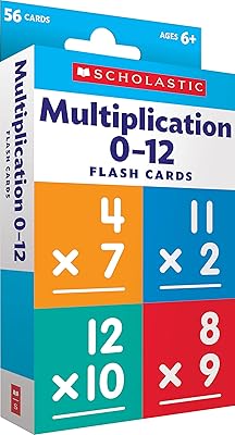 Flash Cards: Multiplication 0-12