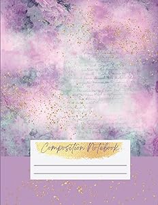 Composition Notebook: Stylish And Pretty Amethyst Shabby Glam (8.5x11; 200 pages/100 sheets) - Paperback - College Ruled Paper - Blank Workbook For ... (Girls, Boys, Kids, Teens, Adults, Students)