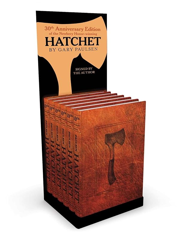 Hatchet 30th Anniversary Edition Signed Counter Display Prepack 6 by Gary Paulsen