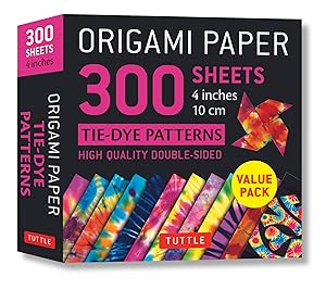 Origami Paper 300 sheets Tie-Dye Patterns 4" (10 cm): Tuttle Origami Paper: Double-Sided Origami Sheets Printed with 12 Different Designs