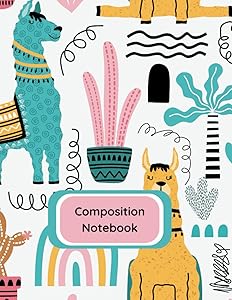 Composition Notebook: Boho Llamas (8.5 X 11 - 200 Pages/100 Sheets - Paperback- College Rule)