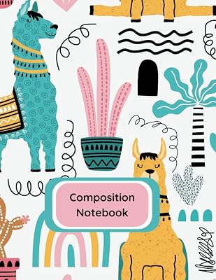 Composition Notebook: Boho Llamas (8.5 X 11 - 200 Pages/100 Sheets - Paperback- College Rule)
