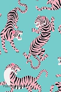 Password Book: Include Alphabetical Index With cute tigers on background by Shamrock Logbook