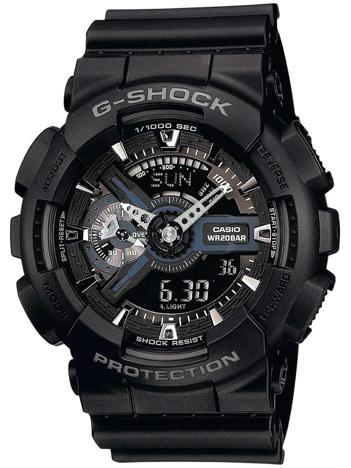 casio g-shock ga-110-1ber - reloj de caballero de cuarzo, correa