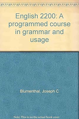 English 2200: A programmed course in grammar and usage