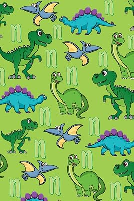 N: Dinosaur Alphabet Practice Writing Book for Kids