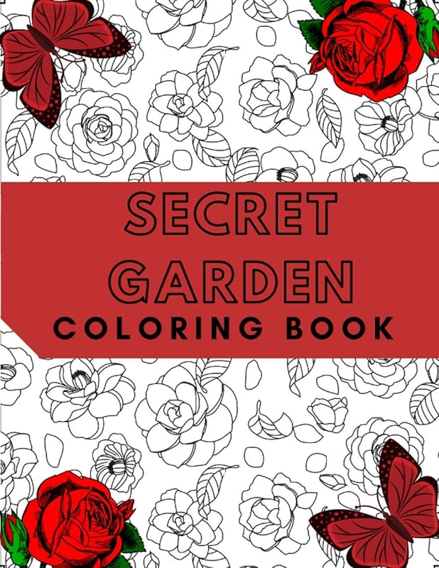 Secret Garden Coloring Book: For Adults Relaxation Magical Scenes Stress Relief by Golden Pencil