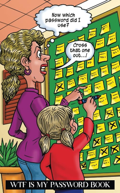 WTF Is My Password Book: Funny Password Organizer. If You Can't Remember Passwords Use Sticky Note Woman's Forgot Password Reminder Book. by Hootville