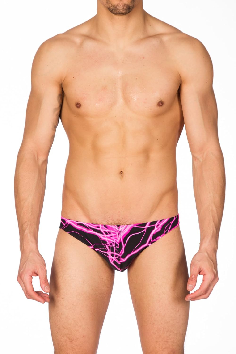 

Men's Print Contour Pouch Greek Bikini Swimsuit by Gary Majdell Sport