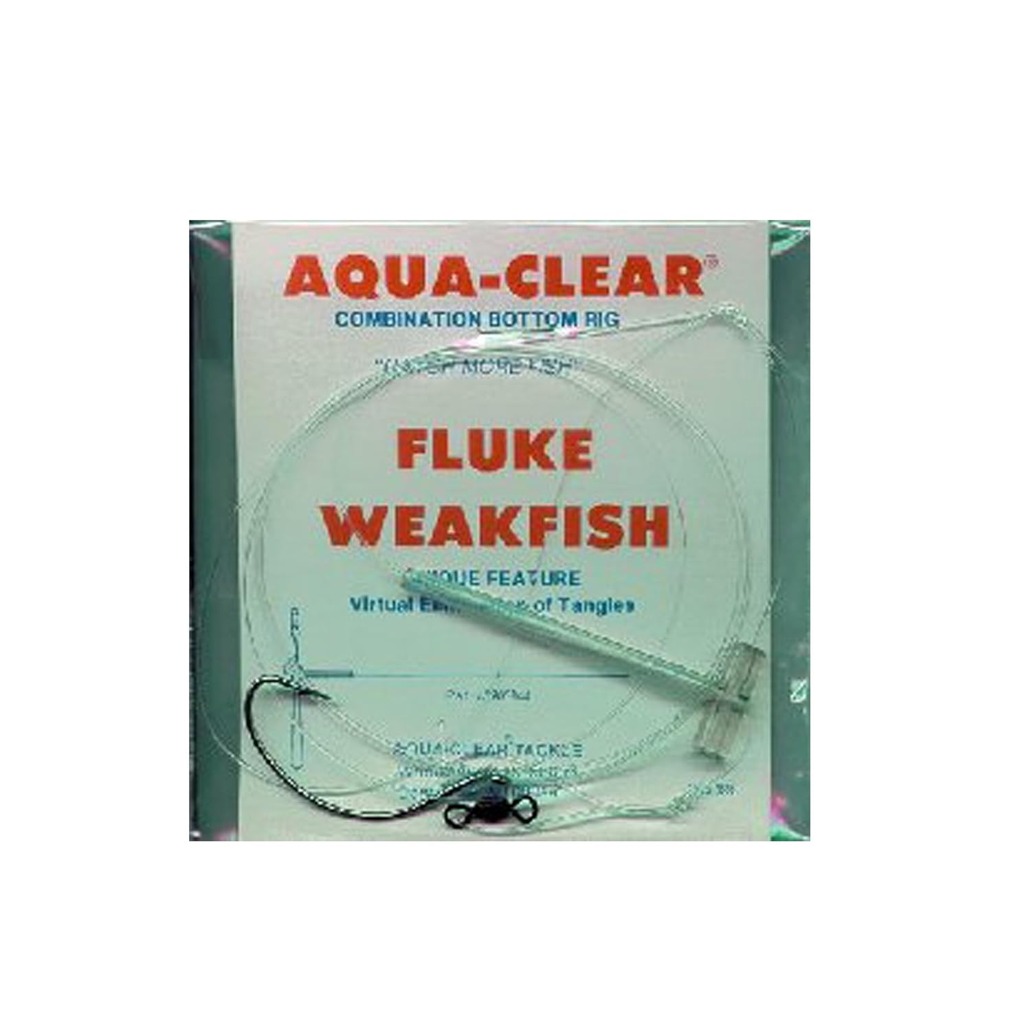 

AquaClear Fluke/Weakfish Rigs Single Leader Plain or Pearl/Spinner Stainless Steel Wide Gap Hook