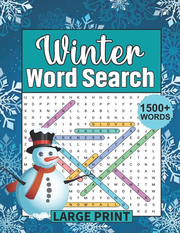 Winter Word Search: Holiday Word Find Puzzles for Adults With Answers, Winter Word Find Puzzle Book for Adults, Teens and Older Children to Keep Brain Active by Paula Annie Color Press