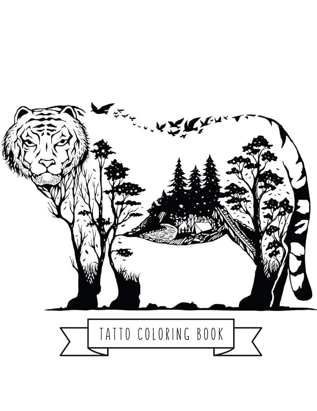 Tatto Coloring Book: Tatto Gifts for Kids 4-8, Girls or Adult Relaxation | Stress Relief Turkey lover Birthday Coloring Book Made in USA by Shayne Coloring Book