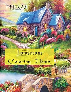 LANDSCAPE COLORING BOOK: A coloring book with 100 pages and 50 wonderful landscape coloring pages that differ from each other in drawing style, different places and details.