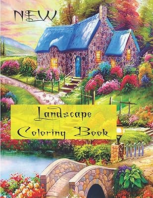 LANDSCAPE COLORING BOOK: A coloring book with 100 pages and 50 wonderful landscape coloring pages that differ from each other in drawing style, different places and details.