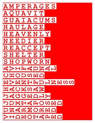 256 Cutout Crossword Puzzles Created by Francis Gurtowski