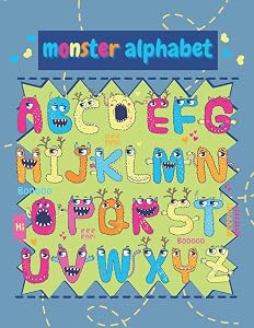 Monster ABC Coloring Book: Cute Monster Alphabet Coloring Book, Activity Workbook for Toddlers & Kids