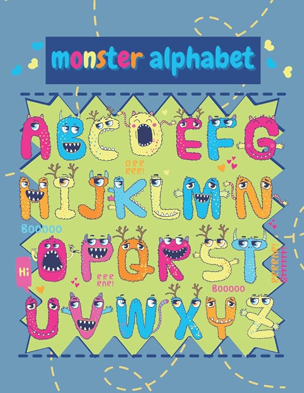 Monster ABC Coloring Book: Cute Monster Alphabet Coloring Book, Activity Workbook for Toddlers & Kids by Lizzy Jacobs