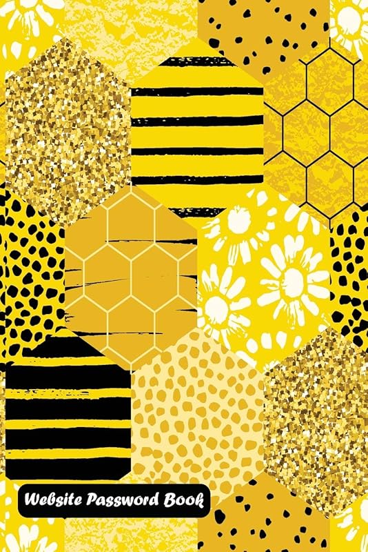 Website Password Book: Honeycomb cover by Shamrock Logbook