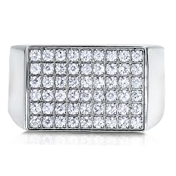 BERRICLE Stainless Steel Micro Pave Cubic Zirconia CZ Mens Bold Stamp Fashion Right Hand Ring._SS250_.jpg