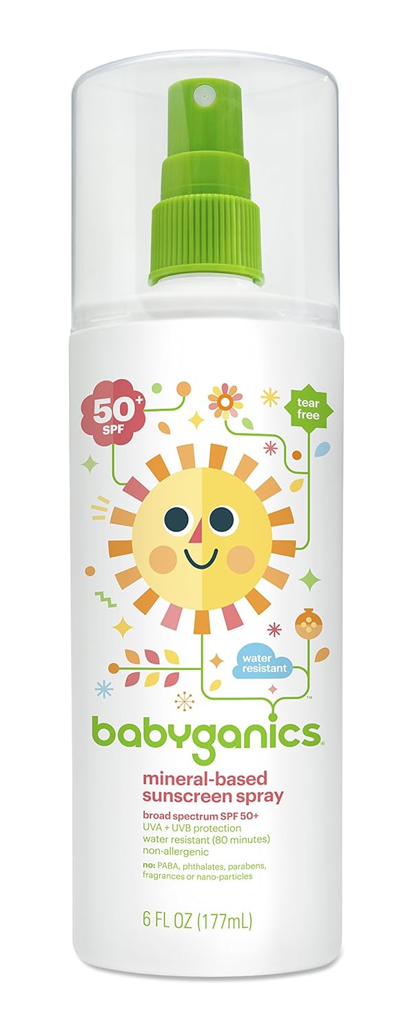 

Babyganics Mineral-Based Sunscreen Spray, SPF 50, 6oz, Packaging May Vary