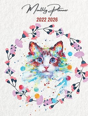 2022-2026 Five Year Monthly Planner: 60 Months Calendar hardcover, Large Print , with Contacts and Password Log ,Keep organized from January 2022 to December 2026