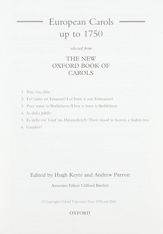 European Carols before 1750 by Hugh Keyte