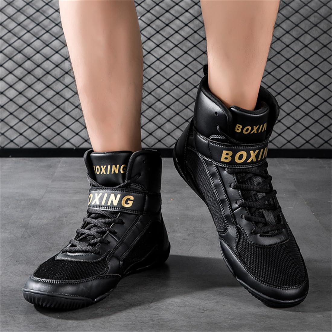 Unisex Wrestling Boxing Sneakers, Youth Bodybuilding Kickboxing Fitness Shoes Lightweight Cross-Trainer Sneakers For Men And Women_vogvips.com