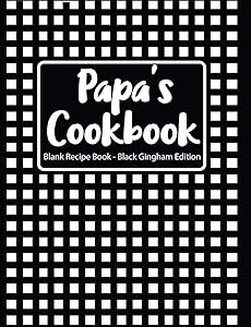 Papa's Cookbook Blank Recipe Book Red Gingham Edition