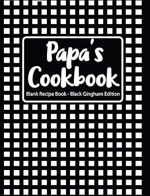 Papa's Cookbook Blank Recipe Book Red Gingham Edition