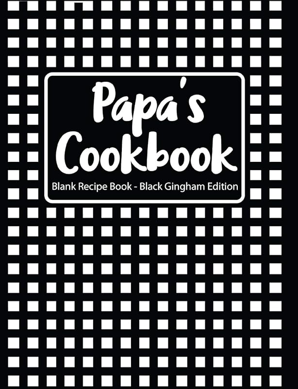 Papa's Cookbook Blank Recipe Book Red Gingham Edition by Pickled Pepper Press