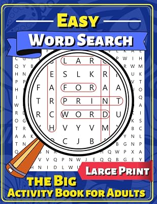 Easy Word Search Large Print , The Big Activity Book for Adults, Dementia Activities for Seniors: A Puzzle Book for People with Dementia and who ... to Improve Memory, Simple Crafts for Seniors
